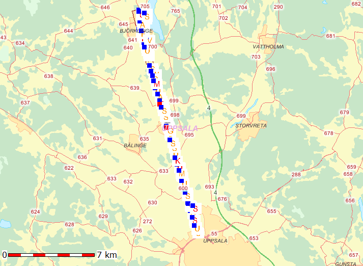 Väg 600 är inte rekommenderad väg för farligt gods. Uppsala länstrafik trafikerar sträckan med busslinjerna 101, 102, 103, 104, 105, 111, 514 och 821.