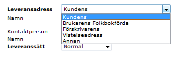 Här finns möjlighet att söka på ett antal parametrar. Sökningen kan göras i både hjälpmedelssystemet (samt i folkbokföringsregistret när Navet har installerats).