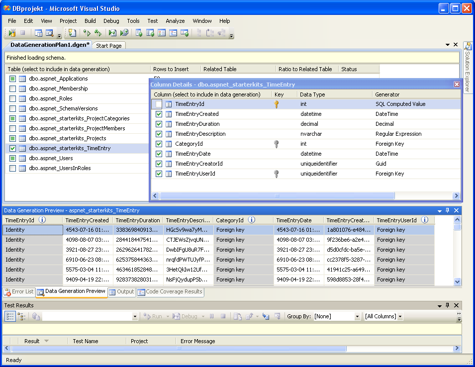 Belastningstester med Visual Studio 2008 - Databaser Team Edition for Database Professionals Verktyget ger stöd för