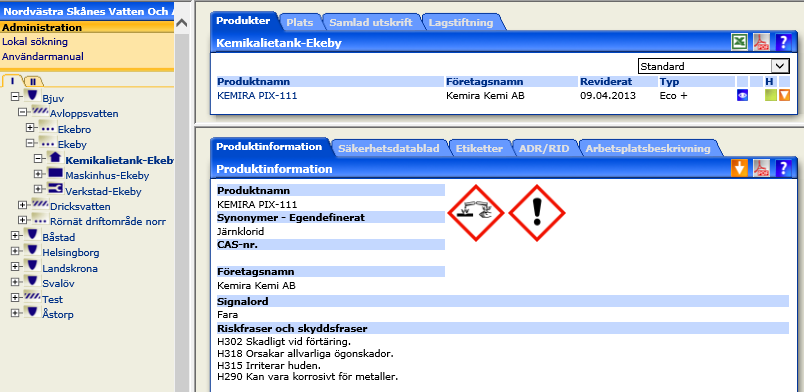 Produktvalsprincipen Kemikalier registreras i ett digitaliserat system - ECOonline.