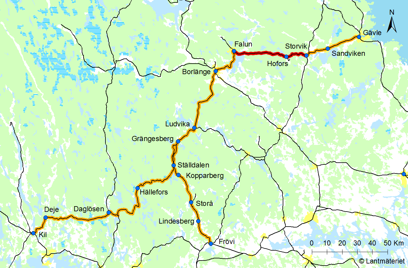 2. Förutsättningar I detta kapitel redogörs dagens infrastruktur, dagens och framtida trafik, kapacitetssituation i nuläget, dagens trafikstörningar samt kvalitet för framtida trafik med dagens bana.