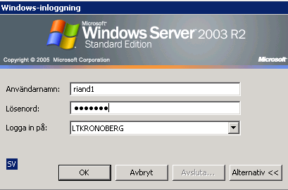Utskrift av ambulansjournal via Terminal Server inom Landstinget Kronoberg Se till att du är inloggad på någons konto där skrivare är installerad, någon som arbetar