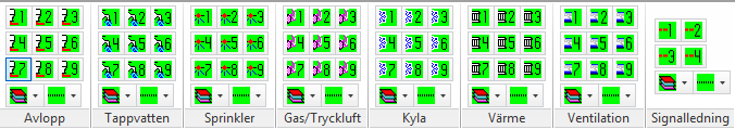 6 Linjetypsinställning Med ändrad lagerstandard ändras även linjestrukturen. De olika lagerstandarderna kommer från olika leverantörer och har sina definierade linjemönster.