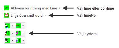 9 Ribbonflik Rör Rita rör i NTItools VVS LT Välj dimension och sätt in rördetaljer (ventiler, pumpar mm) med storlek anpassad efter dimension, eller välj rördetaljer, markeringar osv.