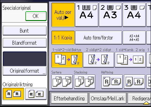 Duplexkopiering 7. Välj originalriktning, och klicka sedan på [OK]. 8. Tryck på [Start].