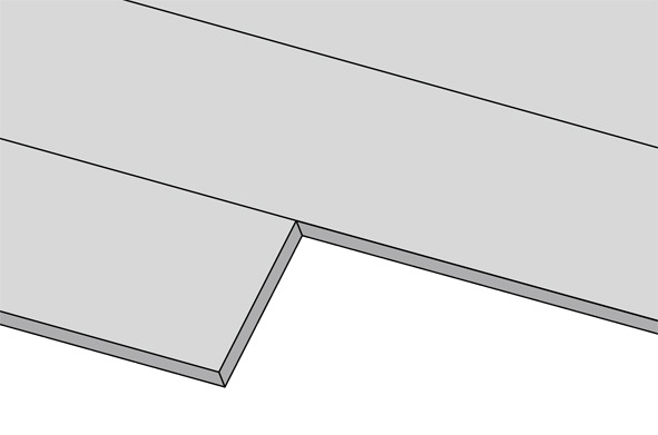 Sista raden Det måste finnas en expansionsskarv på 7-15 mm mellan den sista raden och väggen. Glöm inte bort detta när du lägger den sista raden (illustration 7A 7B).