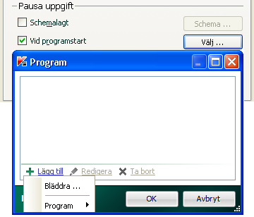 A N V Ä N D A R G U I D E Konfigurera ett pausschema för komponenten: 1. Öppna fönstret i huvudprogrammet och klicka på Inställningar högst upp. 2.