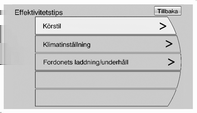 Instrument och reglage 83 Energieffektivitet Öppna den här skärmen genom att trycka på Energi- effekt. på Energiinfo-skärmen.