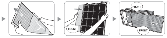 FÖRBEREDELSER Installera filtret Tips! - Se till att ta bort plastförpackningarna från respektive filter innan det installeras. - Välj produktmodell beroende på vilka behoven är.