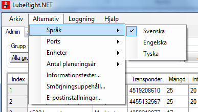 2 ANVÄNDNING LubeRight-systemet består av två huvuddelar, dels fettmätaren och del sett PC-baserat administrationsprogram.