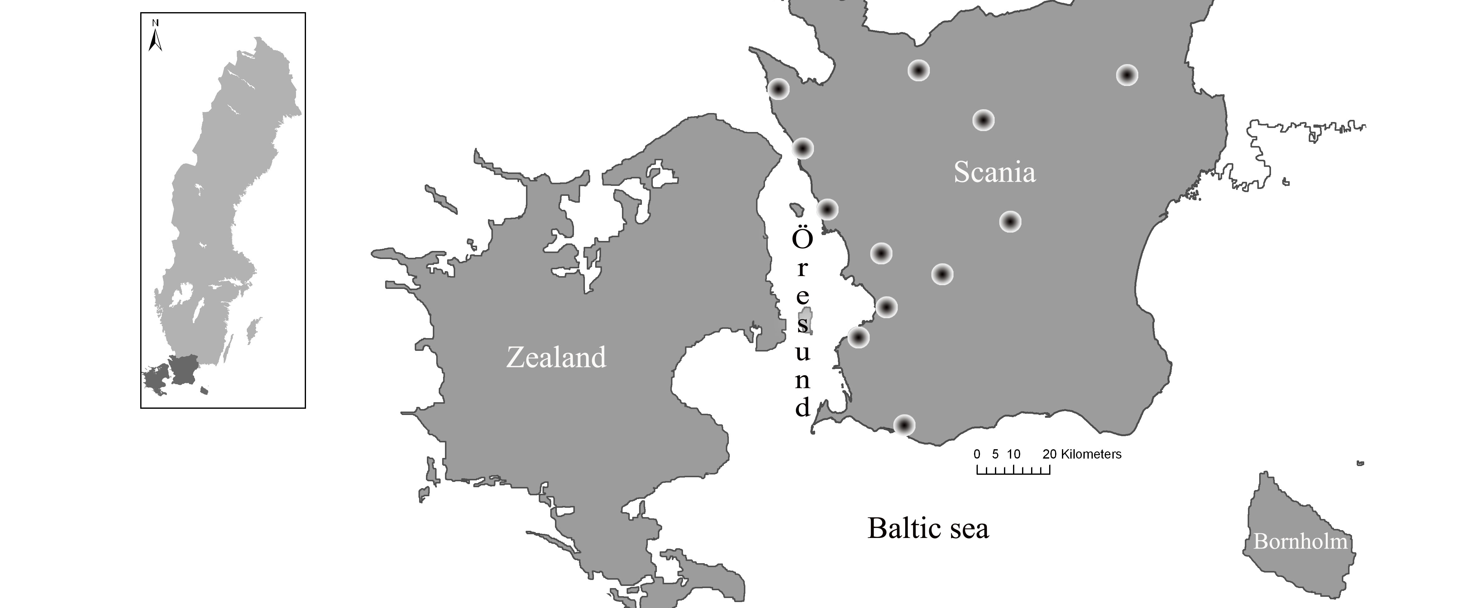 Scania region in southern Sweden. The EDB is highly suitable for the presentation of the geographical distribution of the emissions.