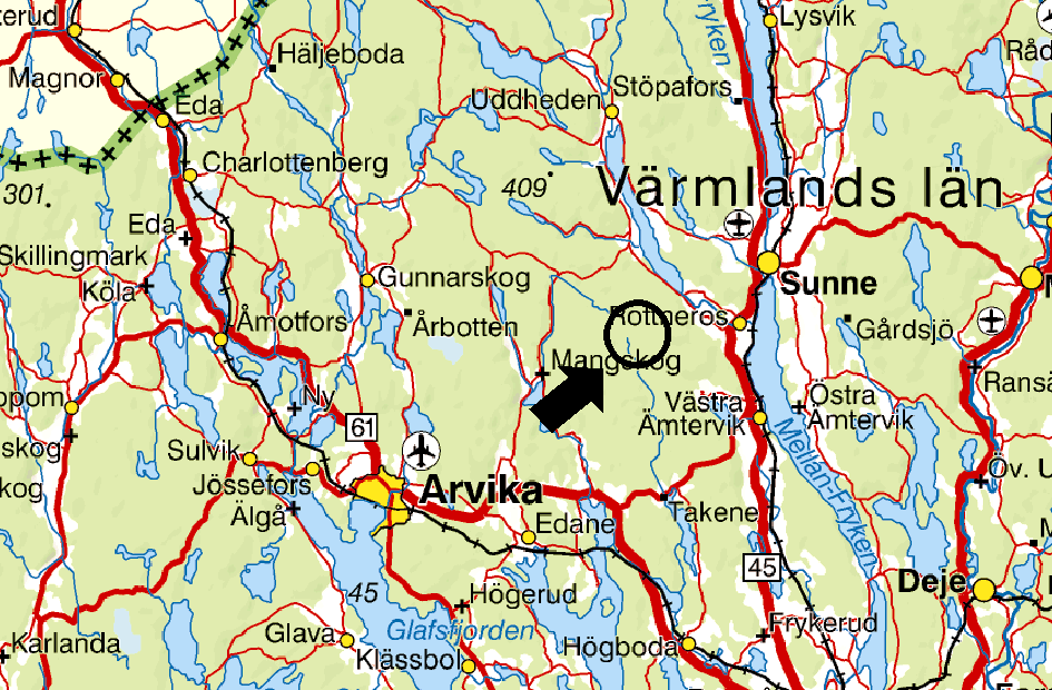 Områdesbeskrivning Det inventerade projektområdet för vindkraftsetablering vid Backmossen och Norra Länsmansberget ligger i Sunne kommun i Värmlands län (figur 1).