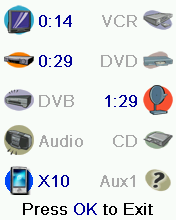 Insomningstimer Insomningstimern är praktisk om du vill att någon eller några av dina enheter ska stängas av automatiskt om ett bestämt antal minuter (15-90 minuter med ökningar om 15min).