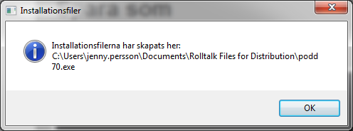 3.7.4 Återställ originalversion Här kan originalversionen av PODD 70 programmet återställas. Tryck på Återställ PODD 70.