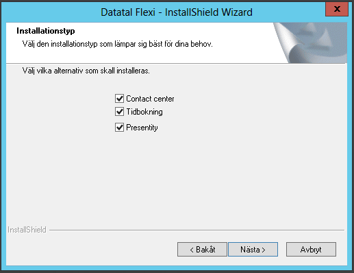 17 Ange här vilka systemmoduler du önskar installera och har licens för.