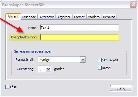 Hantera formulär med verktygsfältet Formulär (Fungerar i Adobe Acrobat 7 och 8) Formulär ska fungera på följande sätt för att vara tillgängliga: Textfält ska vara möjliga att fylla i direkt via