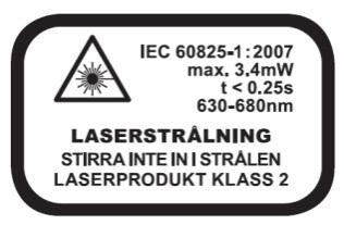 stång eller stång med påmonterad mottagare. FÖR DIN SÄKERHET Läs igenom samtliga anvisningar för att Du ska kunna använda lasern riskfritt och säkert.