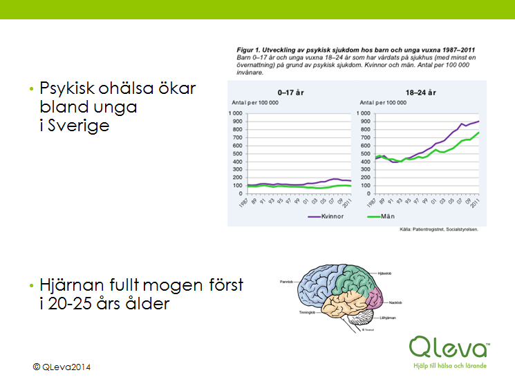 Trots vår fina materiella standard ser vi en ökande psykisk ohälsa bland Sveriges unga. Vid hälsosamtal med eleverna framkommer ofta problem med livsstilen.