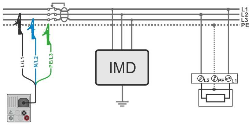 Metrel MI3152 side 120 7.20 ISFL First fault leakage current (endast MI 3152) Mätparametrar / gränser Figure 7.67: ISFL-mätning Imax(Isc1, Isc2) Maximum first fault leakage current [Av, 3.0 ma... 19.