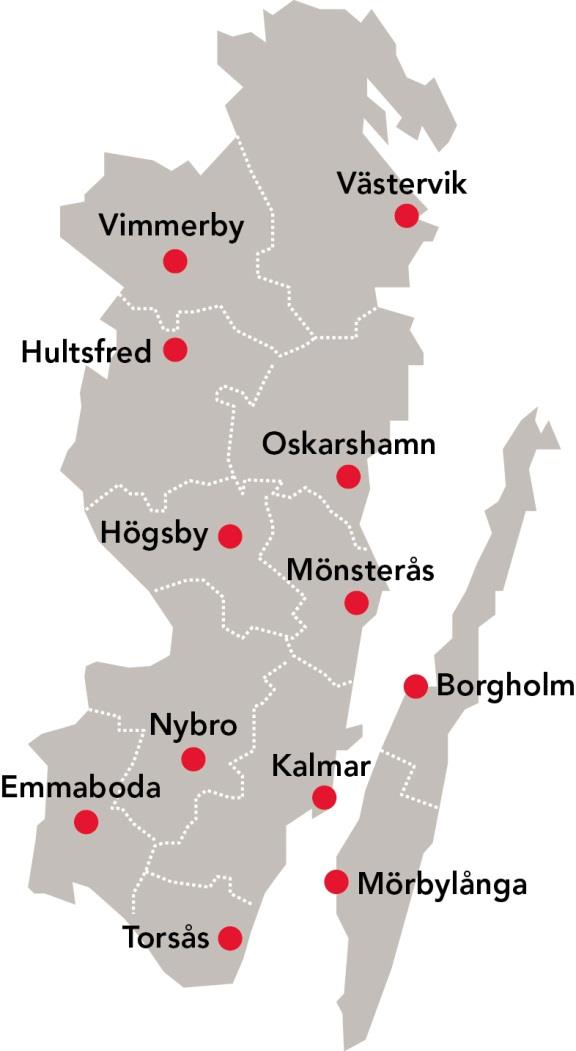 Landstinget i Kalmar län 236 399 invånare (30 juni 2015) 2,4 % av Sveriges befolkning En vanlig dag: cirka 1 300 personer går till läkare på hälsocentral omkring 700