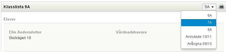 Kontaktlistor Här ser du adressuppgifter och telefonnummer till eleverna i skolans alla klasser.