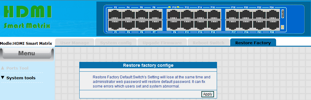 6: Uppgradera din enhet Välj "Firmware Upgrade" under System tools, så kan enhetens programvara uppgraderas.