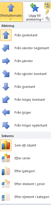 Ändra i Sekvens så att det körs efter serier, förhandsgranska och ändra sedan till ett annat alternativ. Gå sedan igenom alla alternativ och välj till sist det som du tycker är bäst.