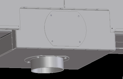 - Standardanslutning undersidan/baksidan. Anslutningens diameter 100 mm.