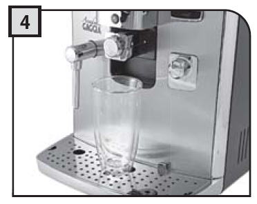 JUSTERING AV KAFFEDISPENSERNS LÄGE Kaffedispensern kan justeras mauellt i höjdled för att passa använd kopp eller glas.