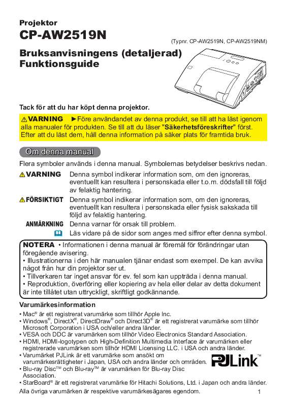 Du hittar svar på alla dina frågor i instruktionsbok (information, specifikationer,