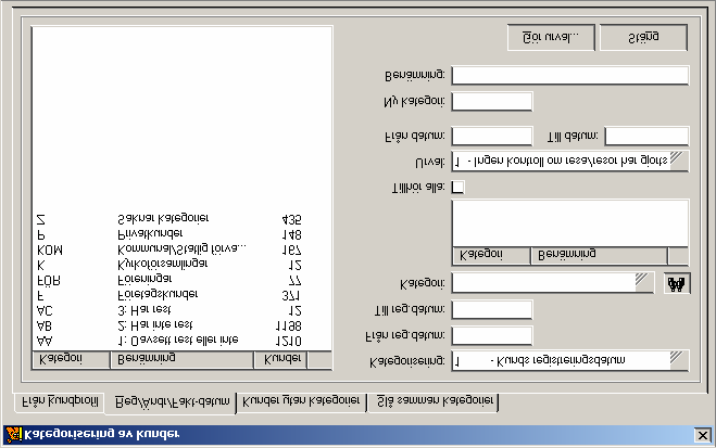 Flik 2: Kunds registrerings/ändrings/fakturerings-datum Här kan nya kategorier skapas på kunder utifrån följande urval i Kategoriserings-fältet: Kategorisering 1. Kunds registreringsdatum. 2. Kunds ändringsdatum.