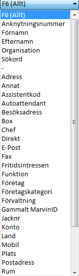 Visionutveckling 28 Sök på efternamn Så här gör du en sökning på efternamn: 1. Tryck Esc för att nå sökvyn. 2. Placera markören i sökfältet. 3. Skriv efternamnet i sökfältet. 4.