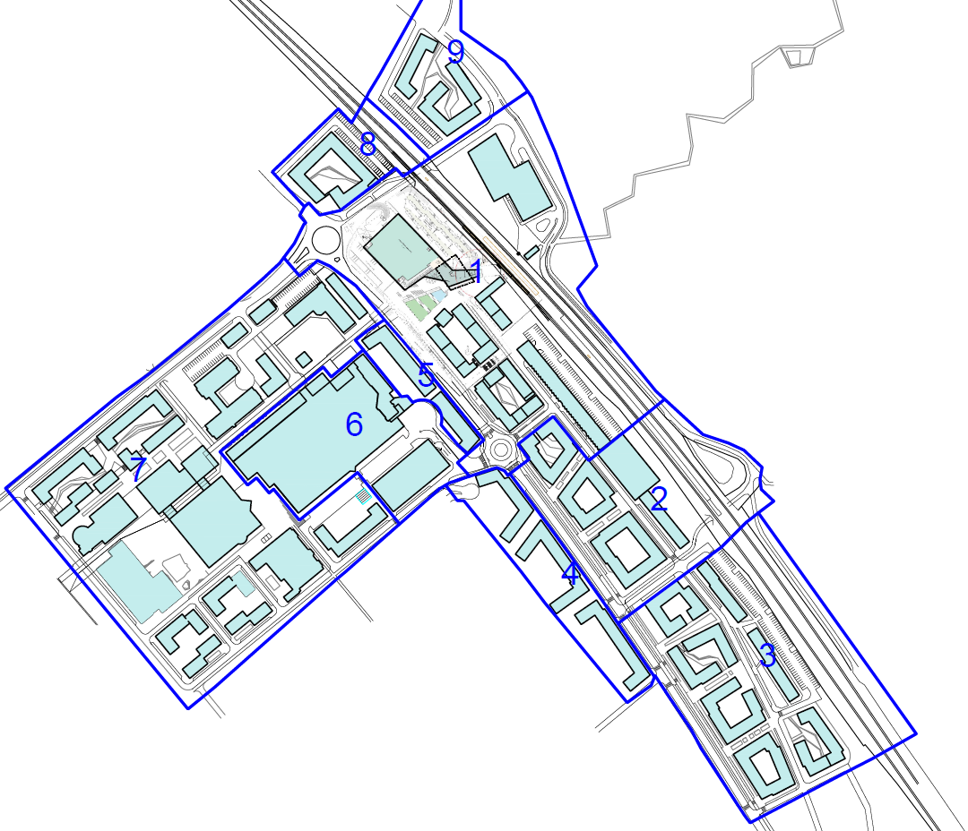 Figur 1. Etappindelning Bålsta Centrum 2015-07-09. Källa: Håbo kommun 3 Riskbedömning 3.