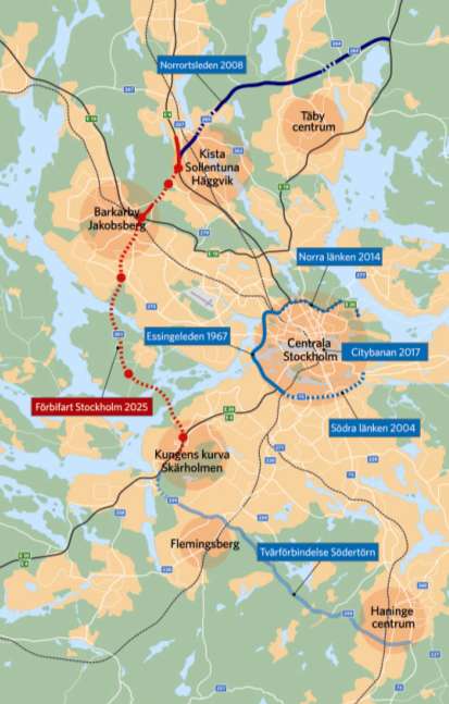 Regional utvecklingsplan Förbifart Stockholm: utpekat som nyckelobjekt i den regionala utvecklingsplanen bildar en yttre ringled tillsammans med Norrortsleden och Södertörnsleden binder