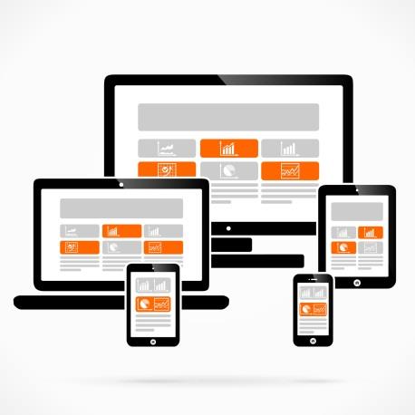 Med responsive design känner er hemsida av typ av enhet som ansluts och skalar automatsikt om hemsidan så den blir lättläst och visas korrekt på den aktuella enheten.