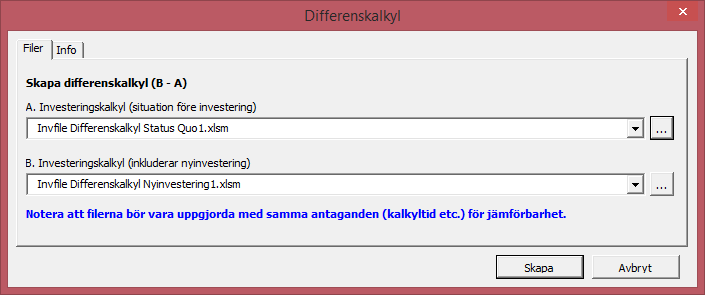 4.6 Differenskalkyl Med differenskalkyl kan man analysera om en investering gör verksamheten lönsammare jämfört med driva verksamheten med nuvarande tillgångar.