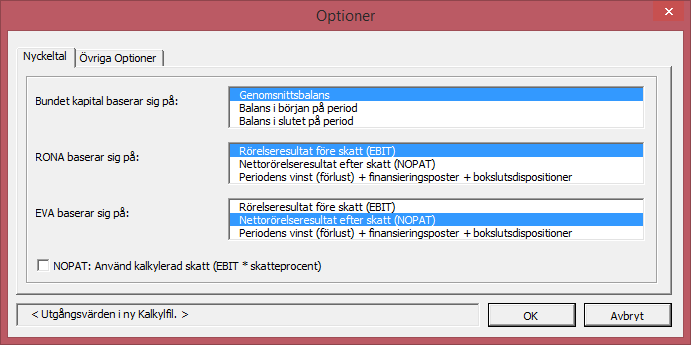 7.5 Redigera länkar Länkar till externa dokument kan redigeras direkt från Invest for Excel s meny. Excel 2013: 7.