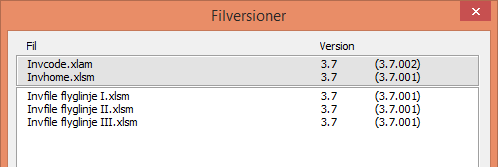 Kompilationsnumret (Compilation) visar vilken utgivning av programversionen man har.