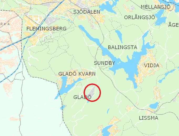 KOMMUNSTYRELSENS FÖRVALTNING ARBETSOMRÅDE (Kartindex 217) Projektbeskrivning Del av Gladö 76:5 m.fl.