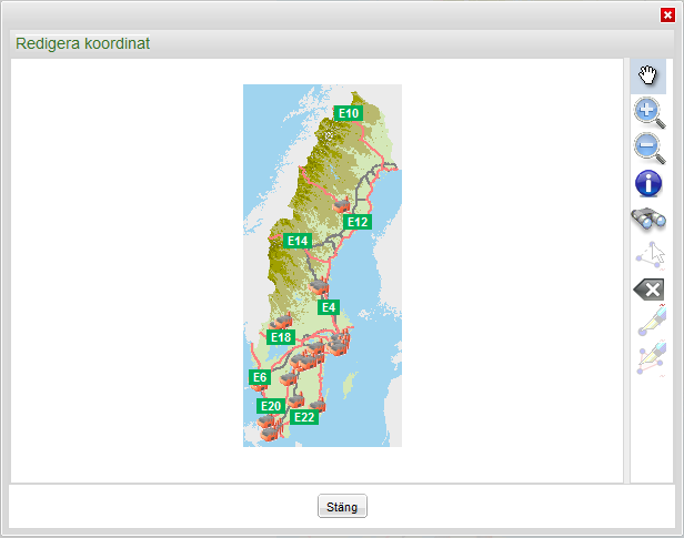 Lagringsplats För att lägga till en lagringsplats klickar du på knappen Lagringsplatser i menyn till vänster. I följande ruta klickar du på knappen lägg till.