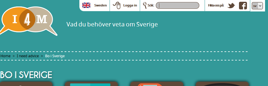 I4M på olika språk Vissa nationella webbplatser har utvecklats som flerspråkiga webbplatser, till exempel den finska hemsidan har blivit helt översatt till engelska för invandrare som kan tala