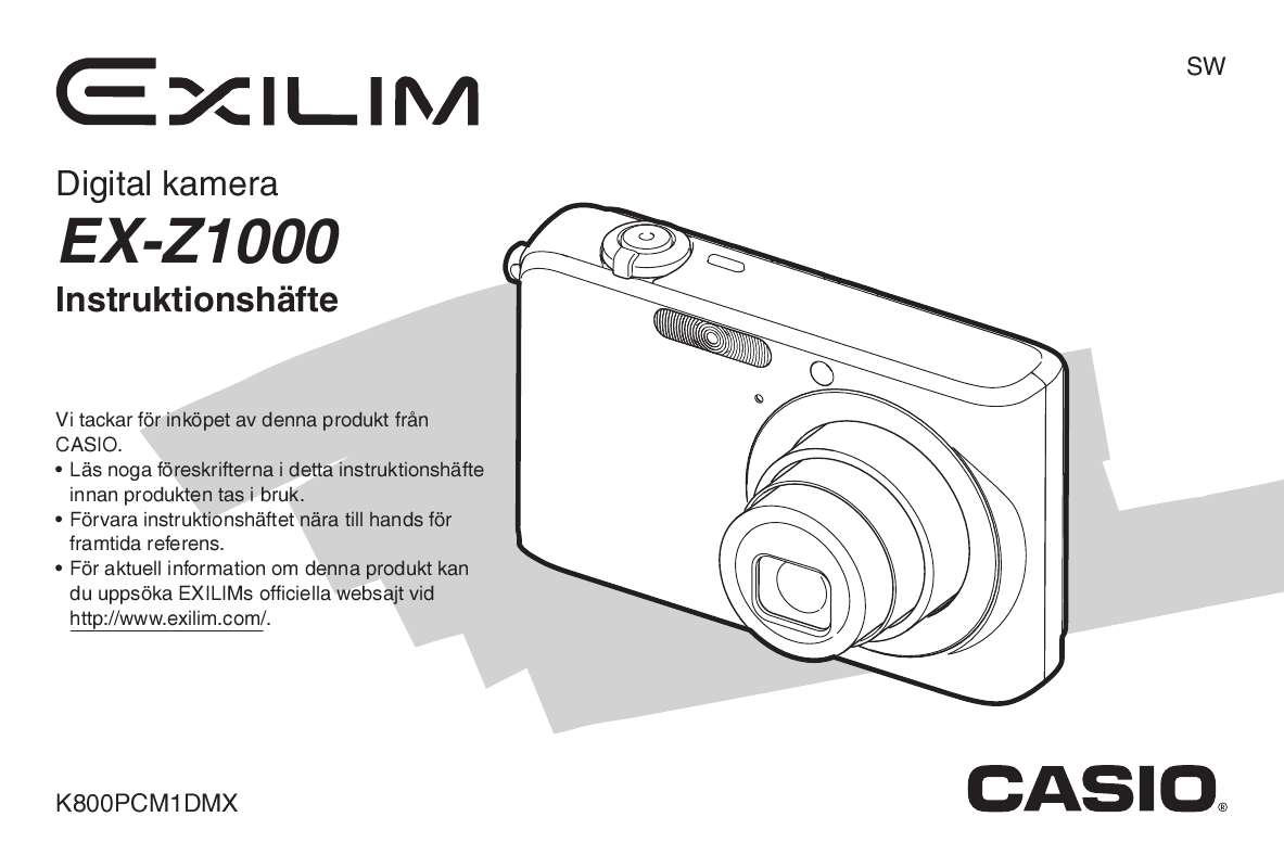 Casio Exilim Ex-Z1000 Manual Pdf