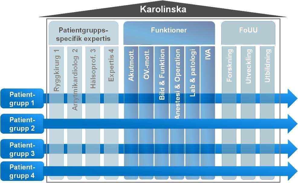 Nya perspektiv över klinkgränser Kartläggning av patientflöden över 130 patientgrupper Kliniska samband analyseras genom