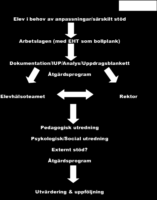 Åtgärdsprogram Så snart skolan uppmärksammat att en elev kan vara i behov av särskilt stöd ska behovet utredas.