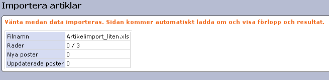 Om filen innehåller många artiklar och priser är förhandsgranskningen uppdelad på flera sidor som ni kan bläddra mellan. När ni har granskat priserna anger ni vilket ramavtal de skall importeras till.