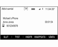 Telefon 115 Välj önskad telefon. En lista med tillgängliga ringsignaler för respektive telefon visas. Välj önskad ringsignal.