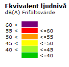 5.2.2 Industribuller I figur 5 redovisas beräknad ekvivalent ljudnivå från Norrmejeriers bullerkällor, på höjden 5 m ovan mark vilket motsvarar första våningsplanet, samt som punktberäkning för