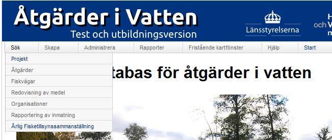 Klickar man på den gula ikonen till vänster kommer man till vald sammanställning.