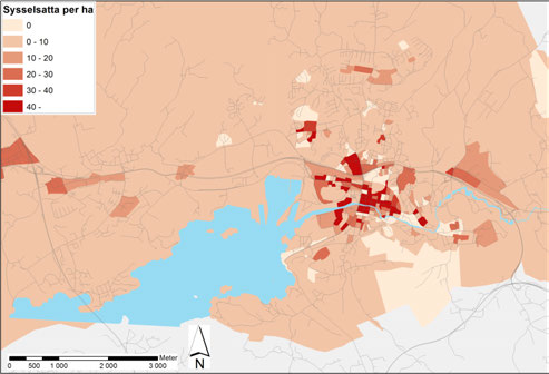 11 Trivector Traffic Figur 2-3 Antal arbetstillfällen efter näringsgren i Uddevalla kommun år 2008.