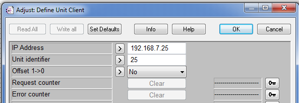 4.3. Modbusmaster i TCP/IP-nät Om en PLC ska vara master i ett modbusnät där man ska kommunicera via TCP/IP behöver man lägga in en masterbox för detta istället för RS XXX: Unitboxen ska referera